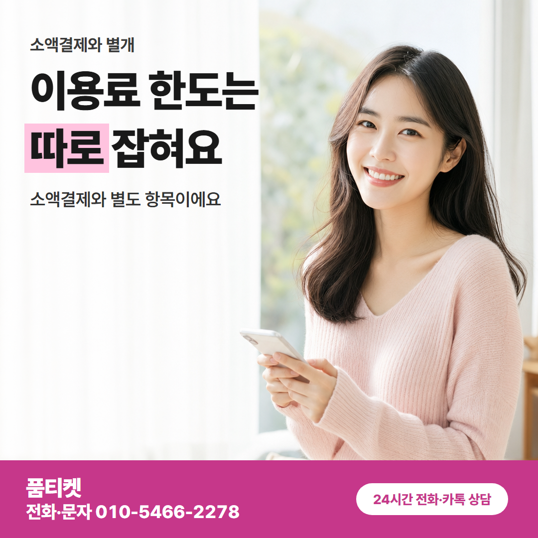 이용료 한도는 따로 잡혀요